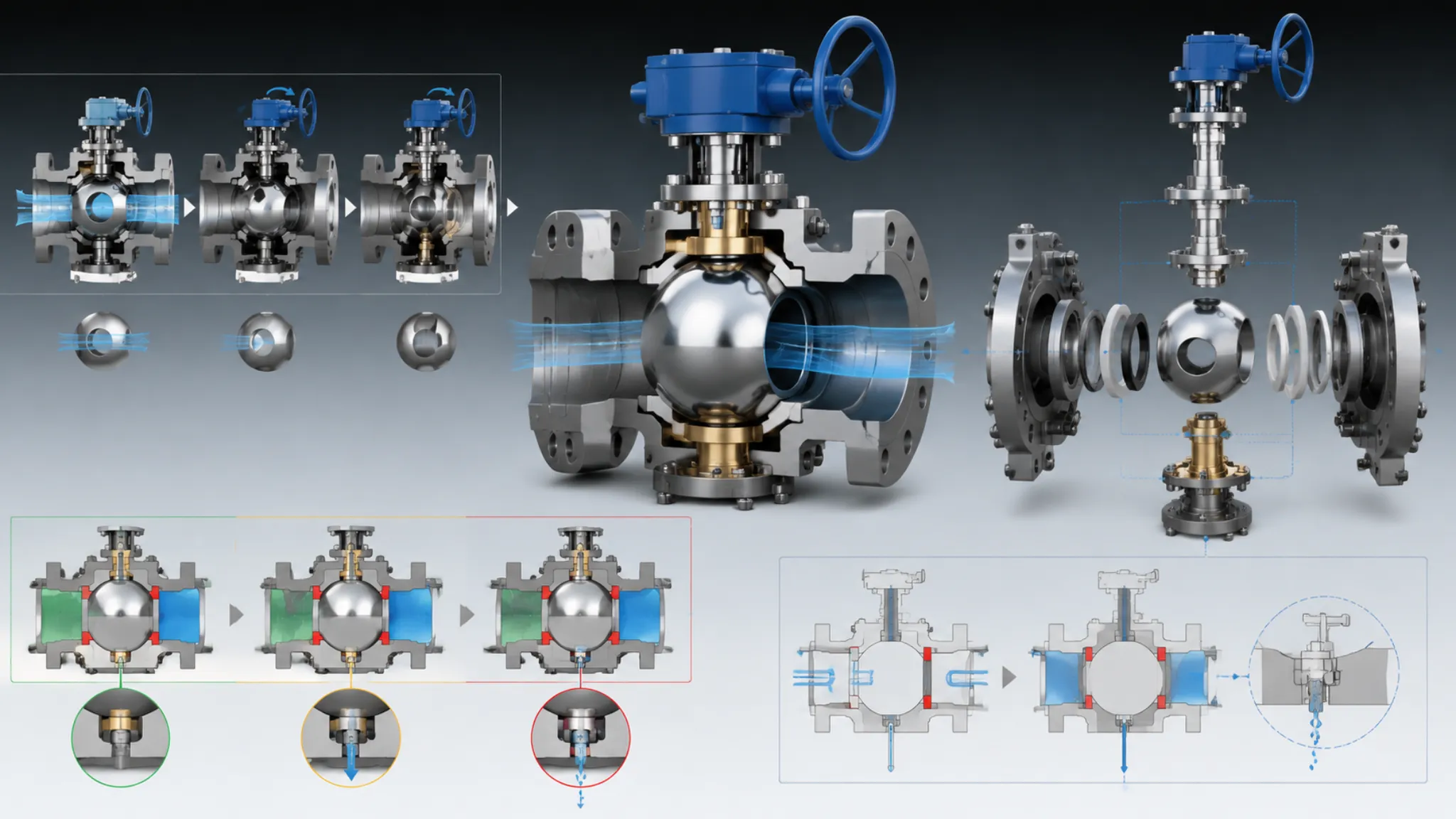 How does a trunnion ball valve work | Internal Structure, DBB Feature, Diagram