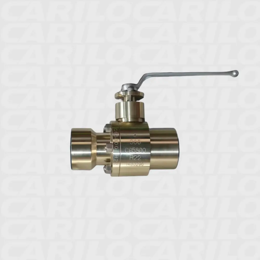 Bronze ball valve side view, thumbnail