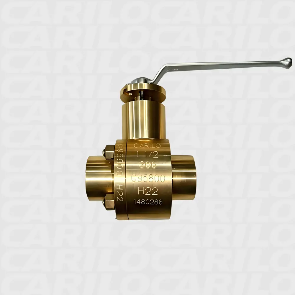 Compact CARILO bronze ball valve with lever handle